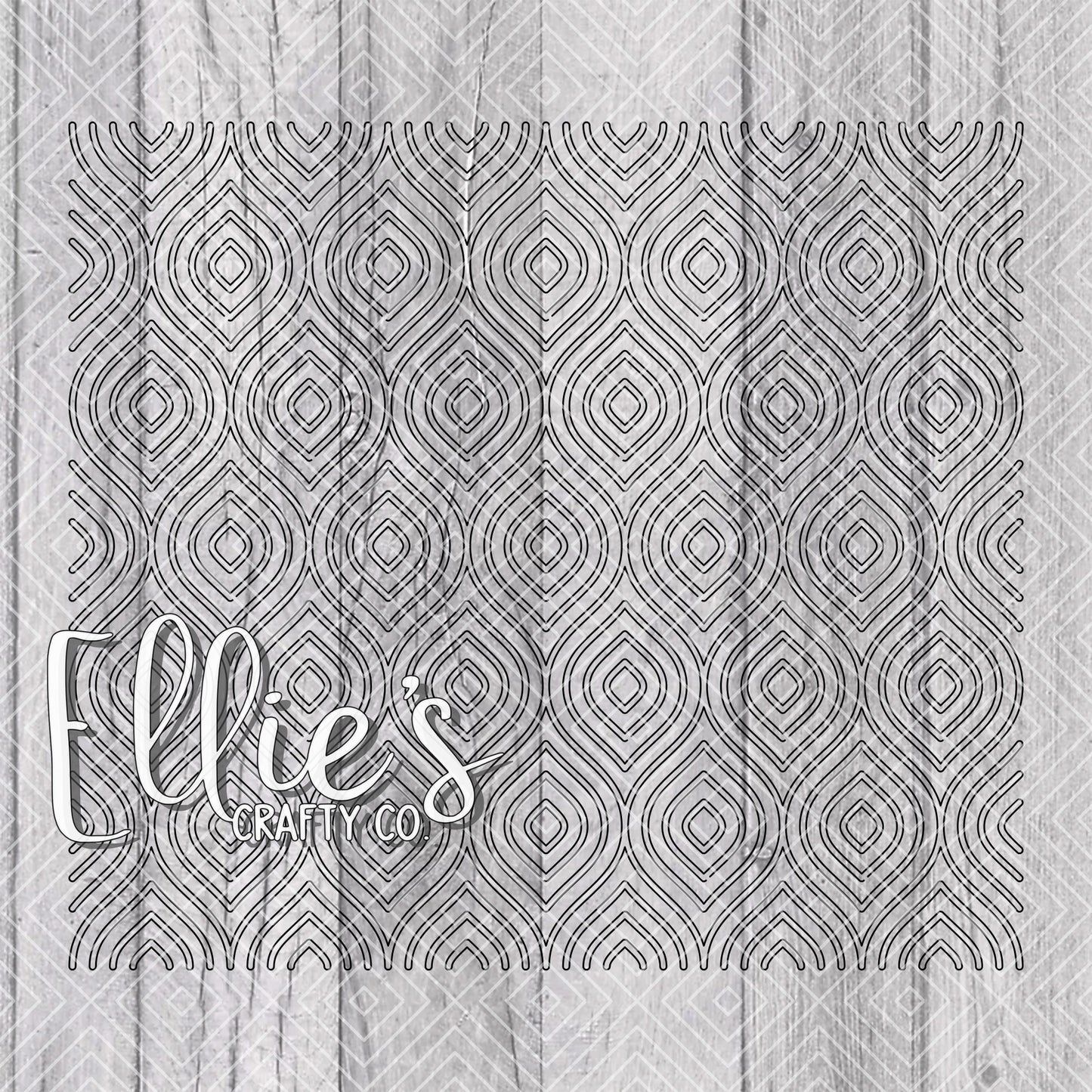 Wavy Argyle Template for Straight Tumblers
