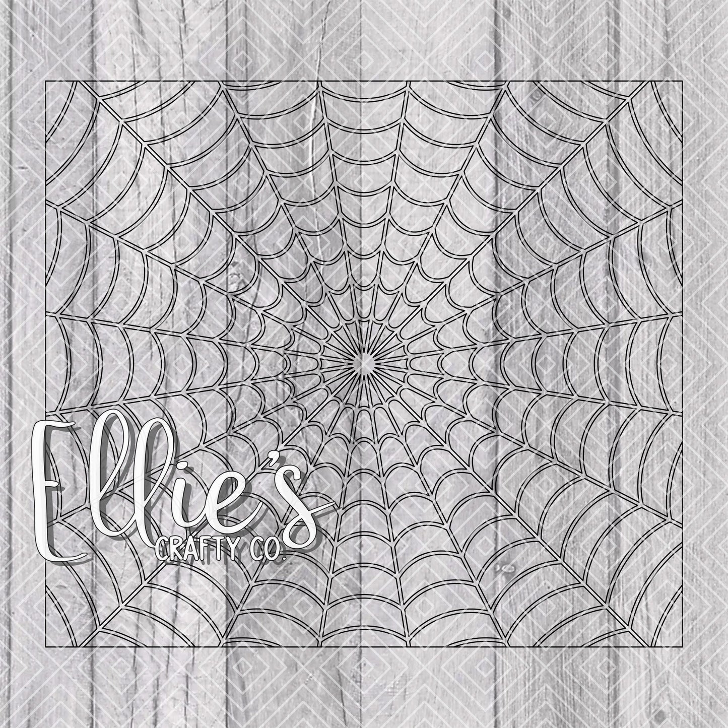 Spider Web Burst Template for Straight Tumblers