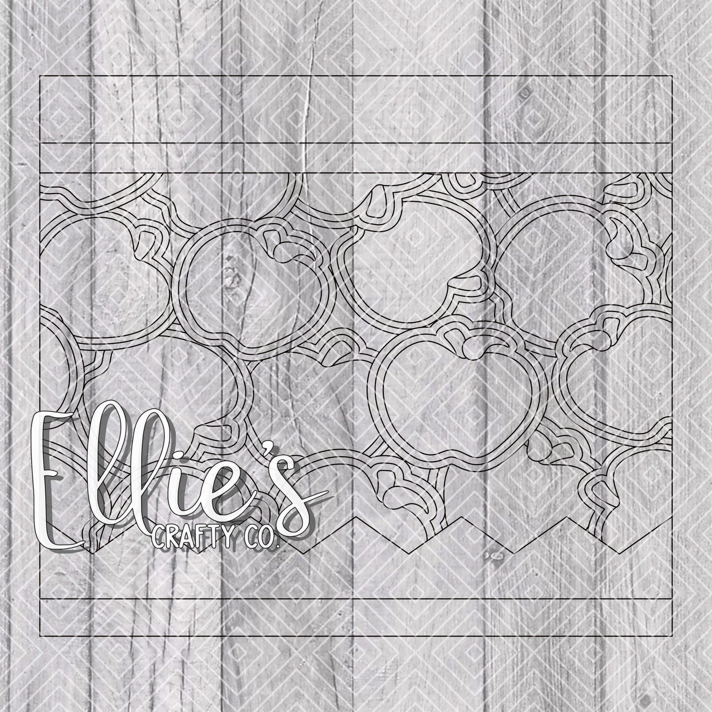 Apple Pencil Burst Template for Straight Tumblers