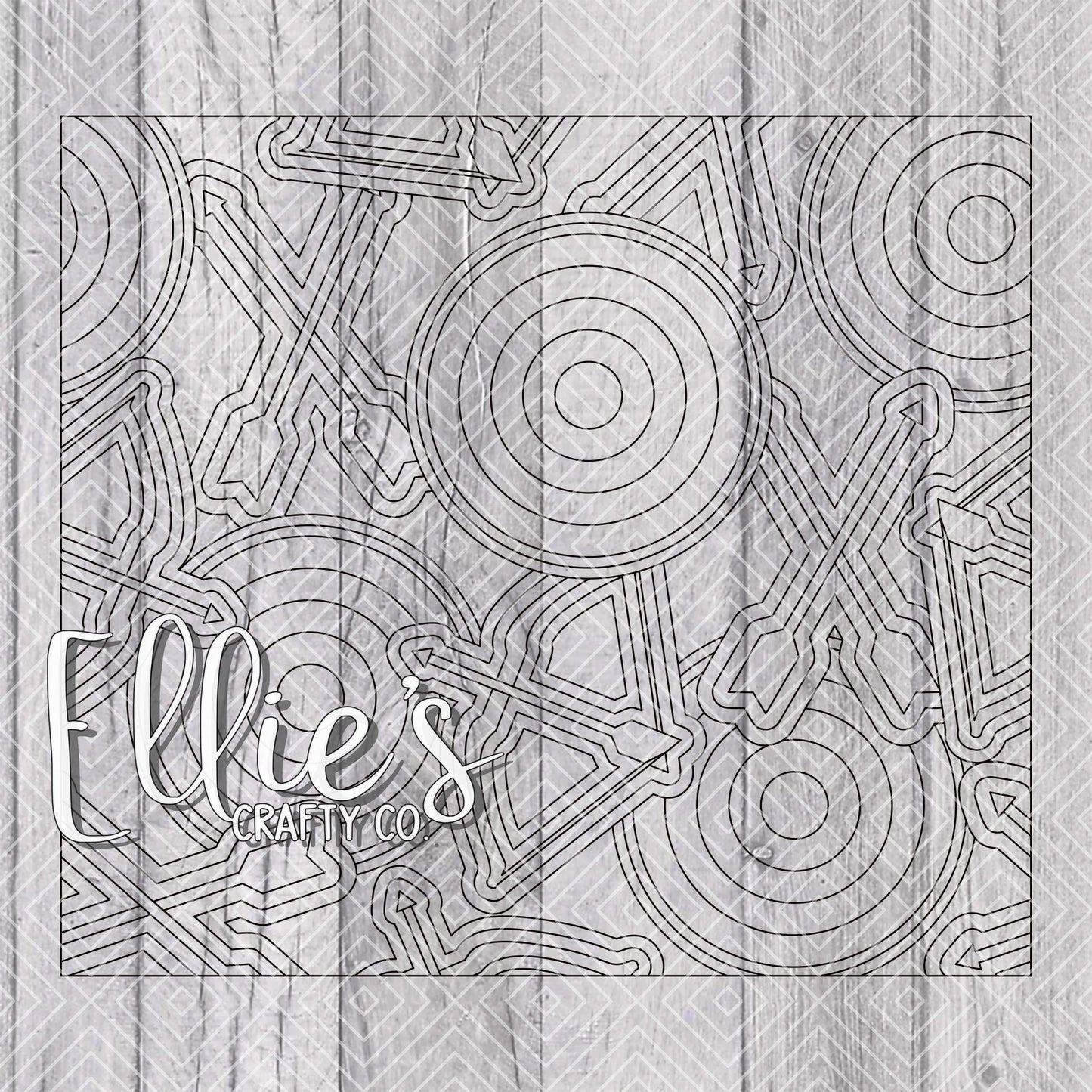 Archery Burst Template for Straight Tumblers