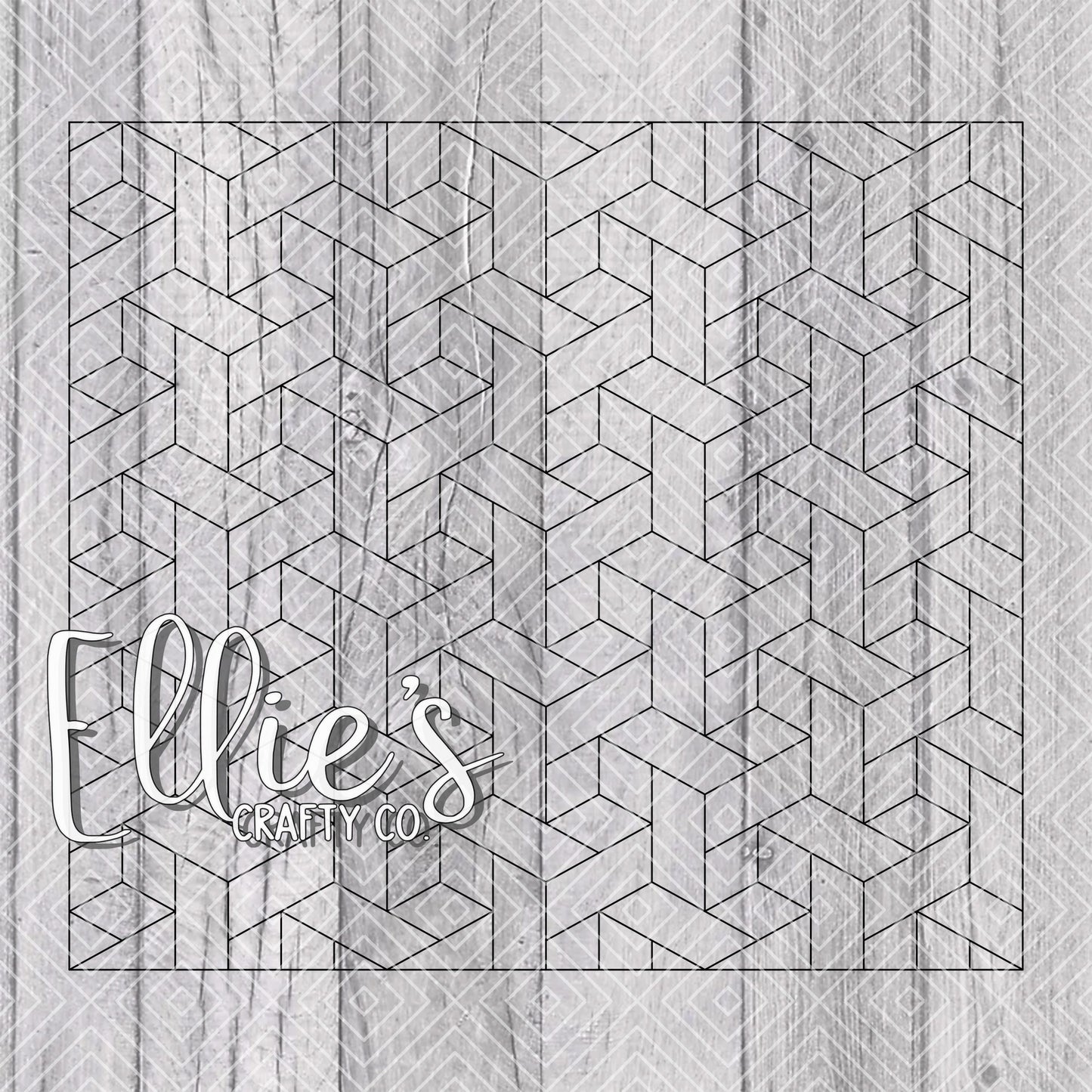3D Blocks Template for Straight Tumblers
