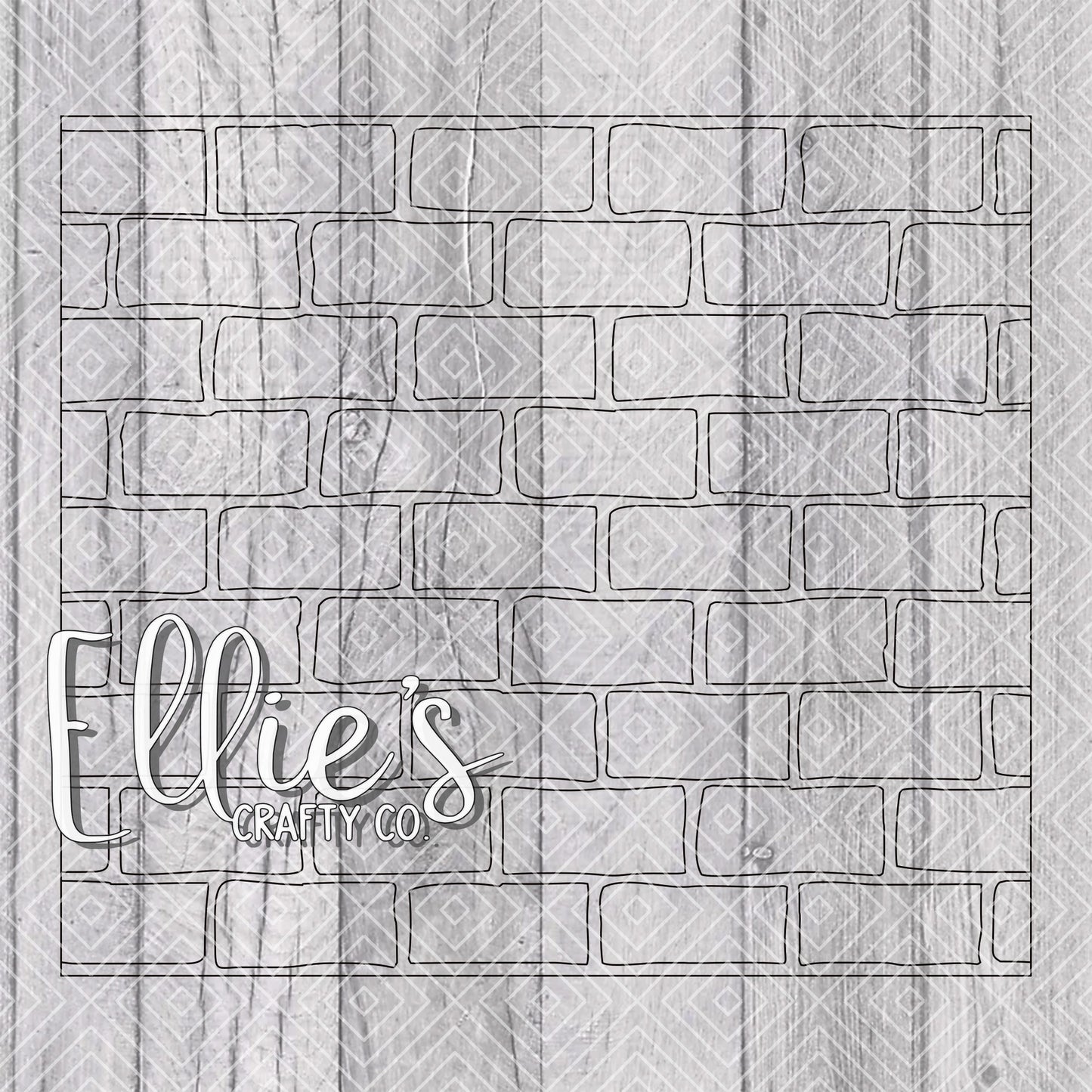 Bricks Pattern Template for Straight Tumblers