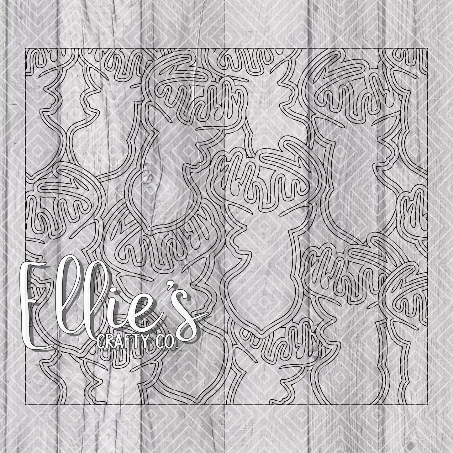 Bucks Burst Template for Straight Tumblers