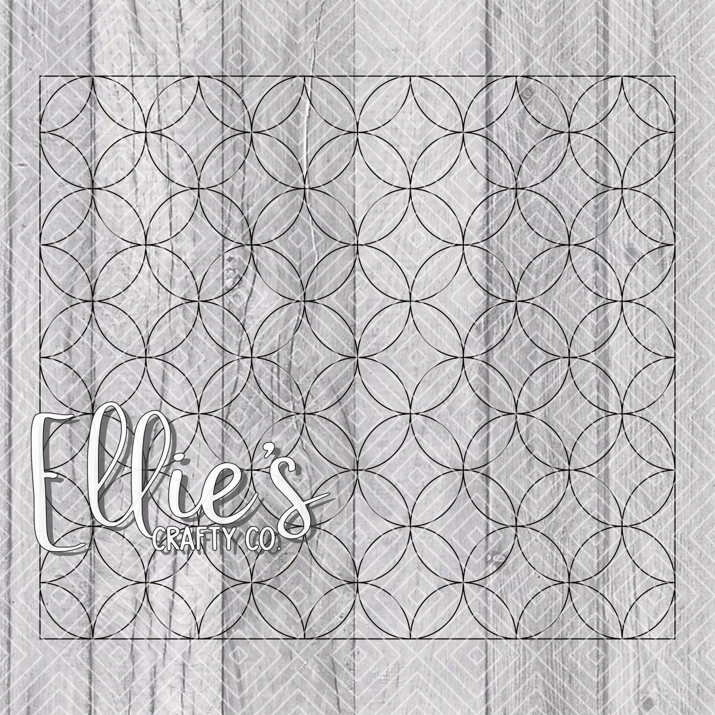Art Deco Circles Template for Straight Tumblers