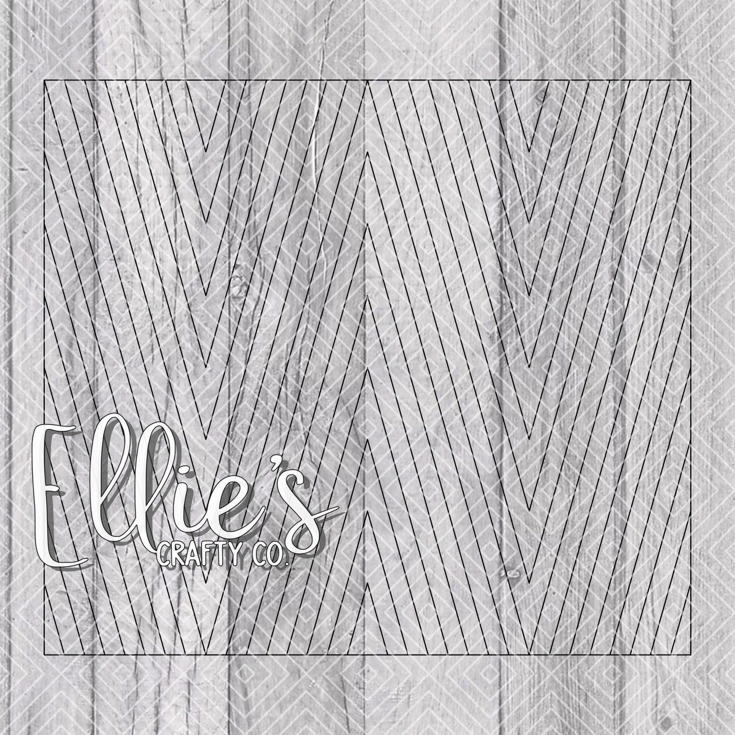 Deep V Chevron Template for Straight Tumblers