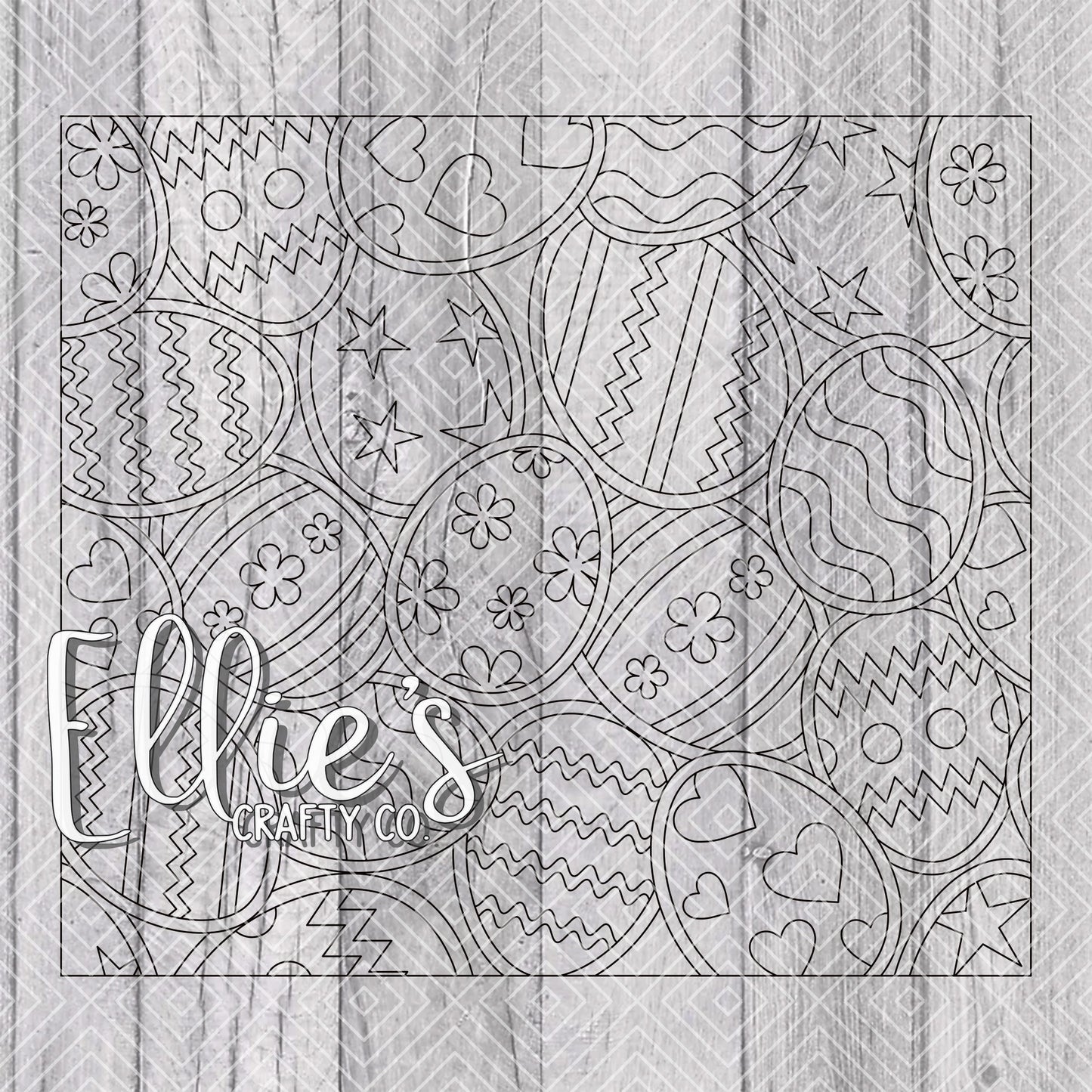 Easter Egg Hunt Burst Template for Straight Tumblers
