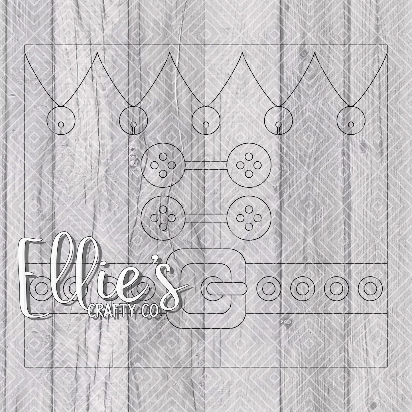 Christmas Elf Burst Template for Straight Tumblers