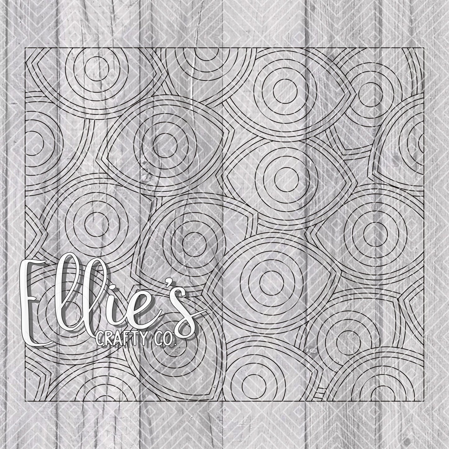 Evil Eye Burst Template for Straight Tumblers