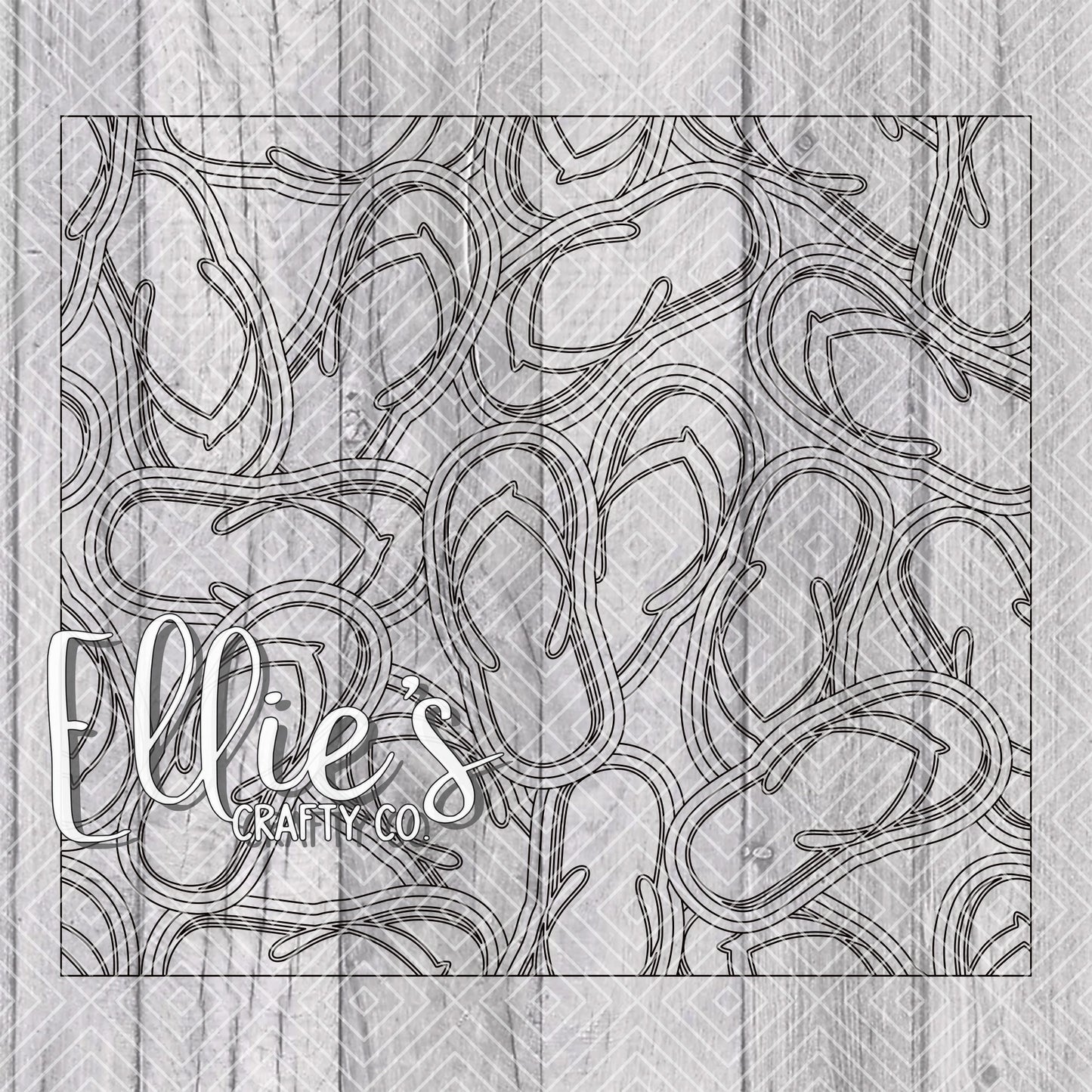 Flip Flops Burst Template for Straight Tumblers