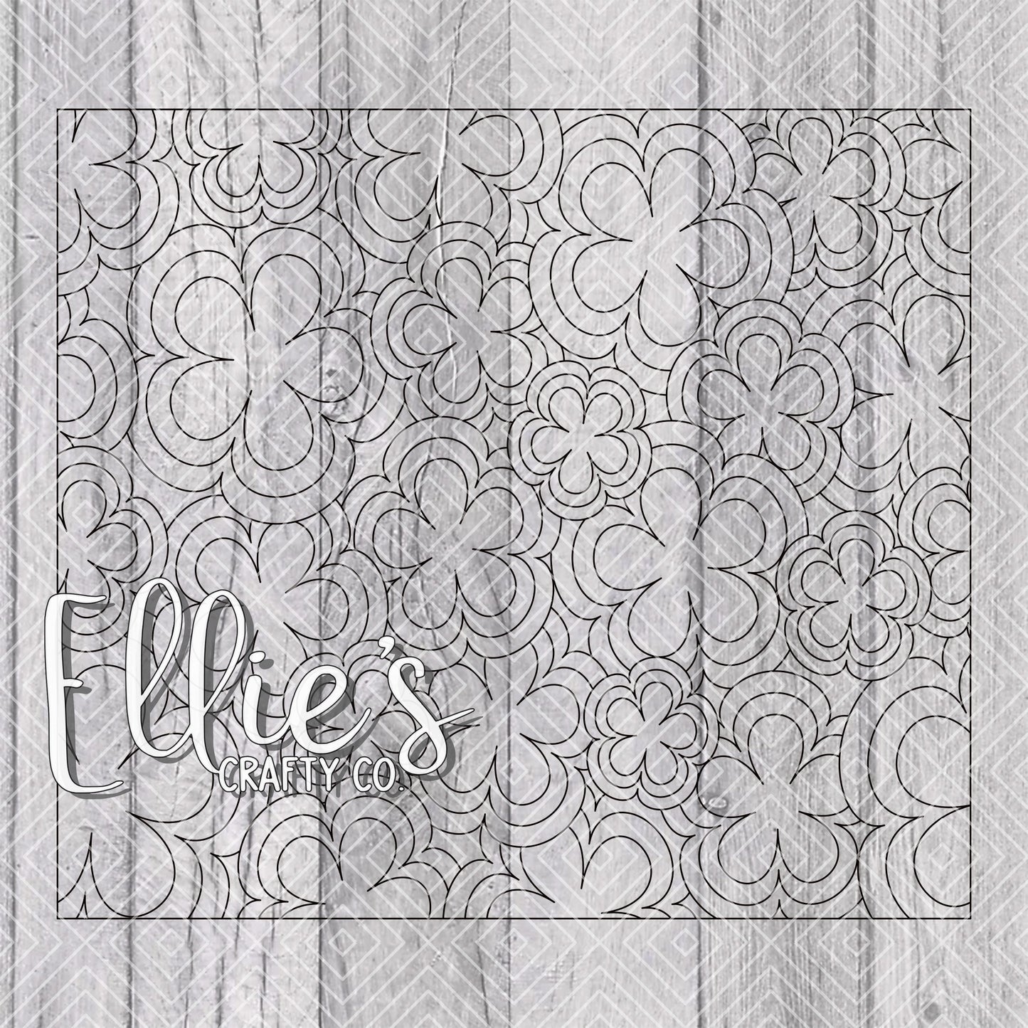 Flower Dreams Template for Straight Tumblers