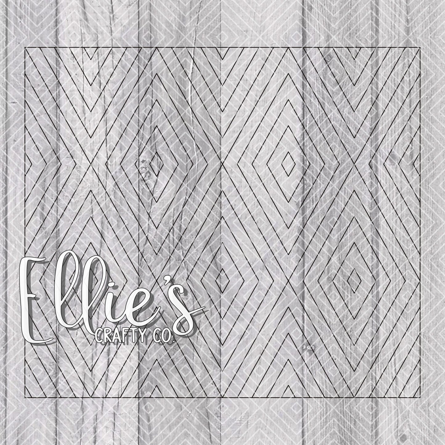 Geometric Diamonds Template for Straight Tumblers