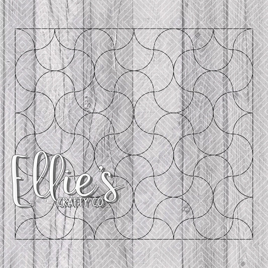 Art Deco Waves Template for Straight Tumblers