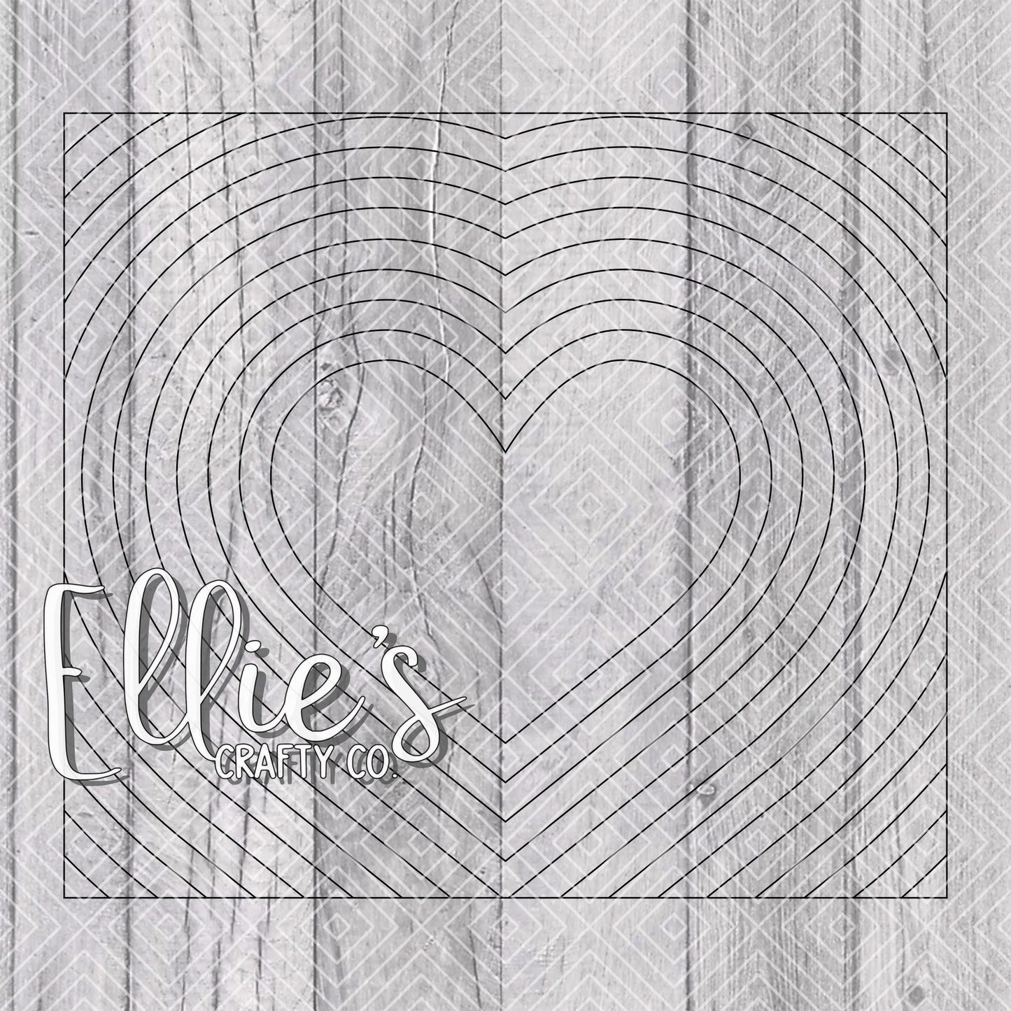 Heartbeat Template for Straight Tumblers