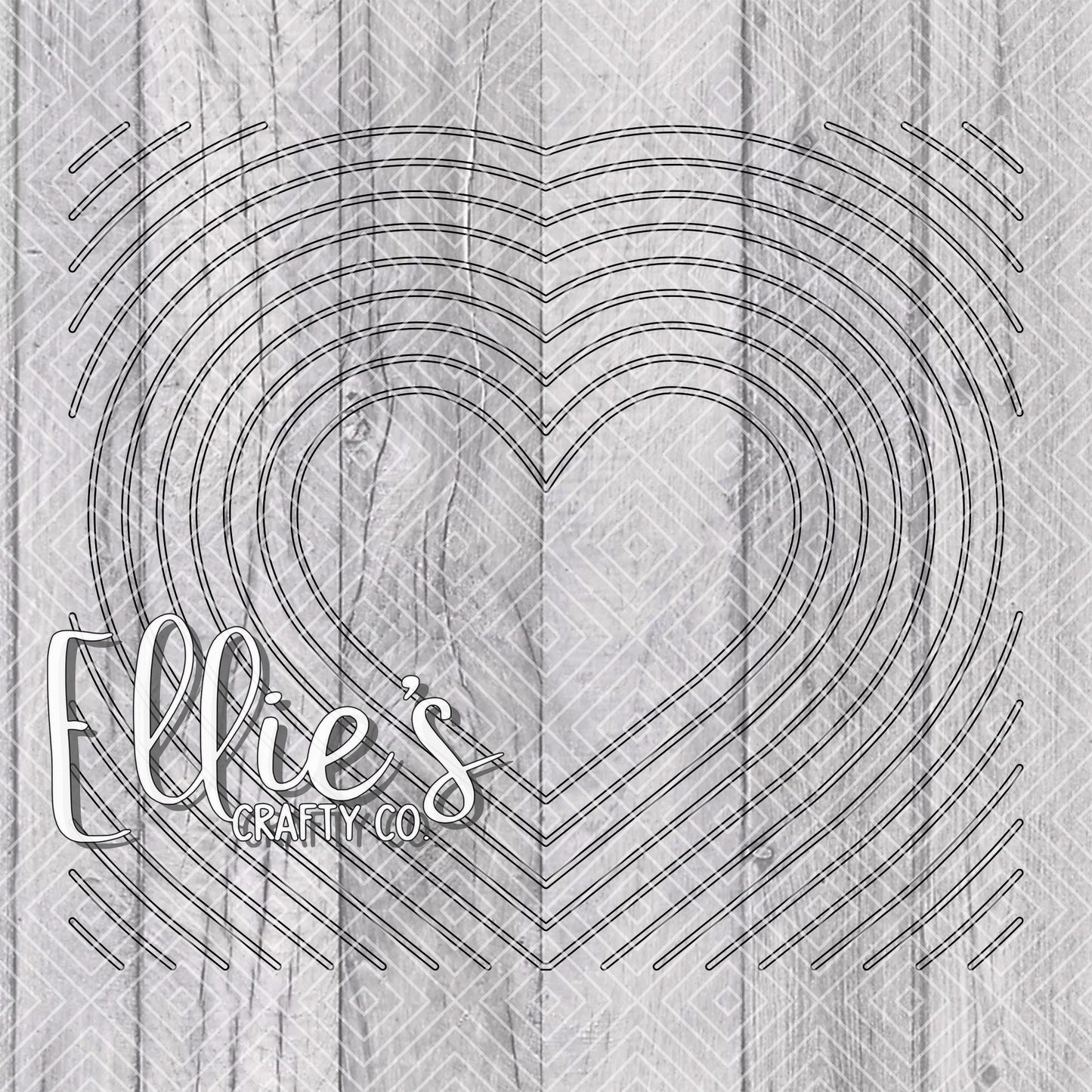 Heartbeat Template for Straight Tumblers