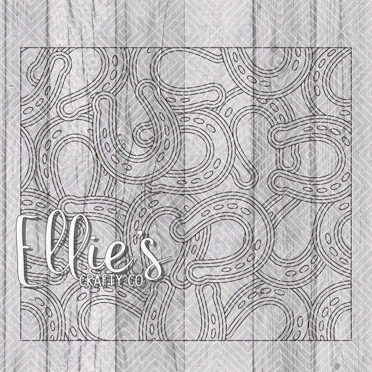 Horseshoe Burst Template for Straight Tumblers