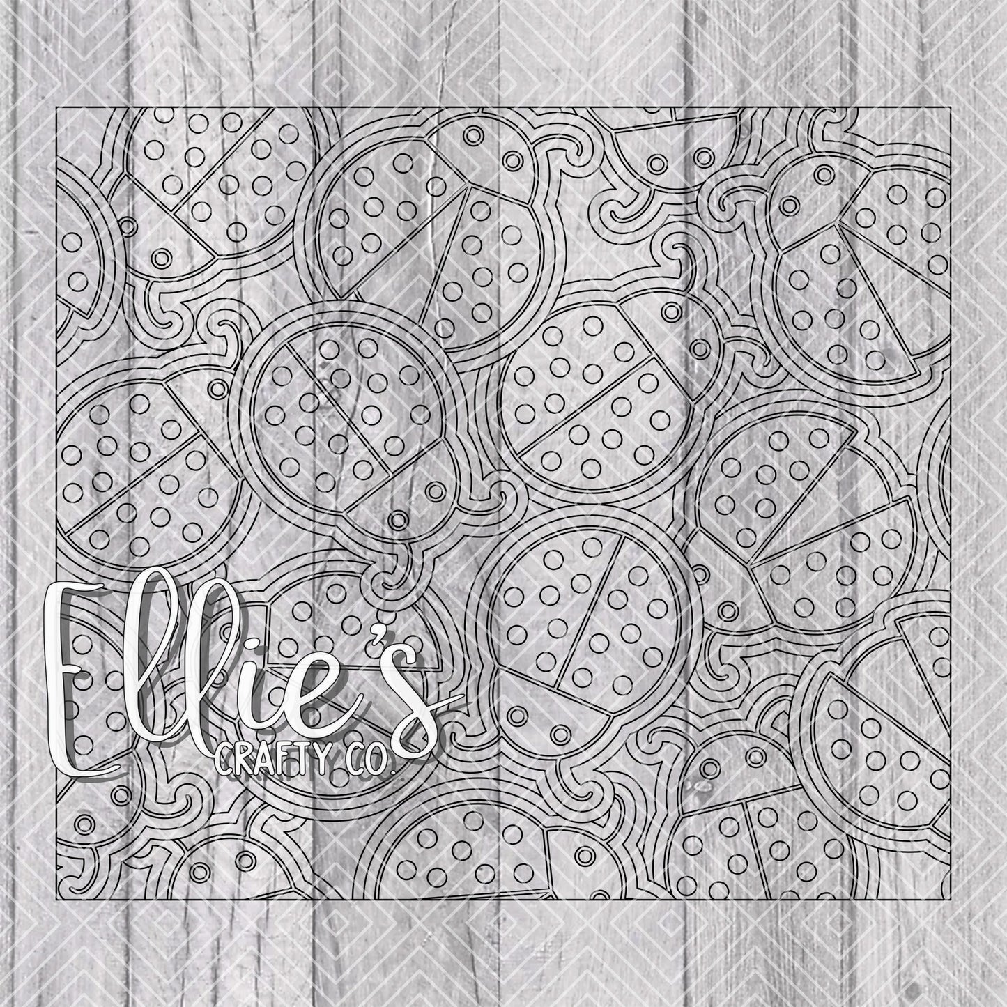 Ladybug Burst Template for Straight Tumblers
