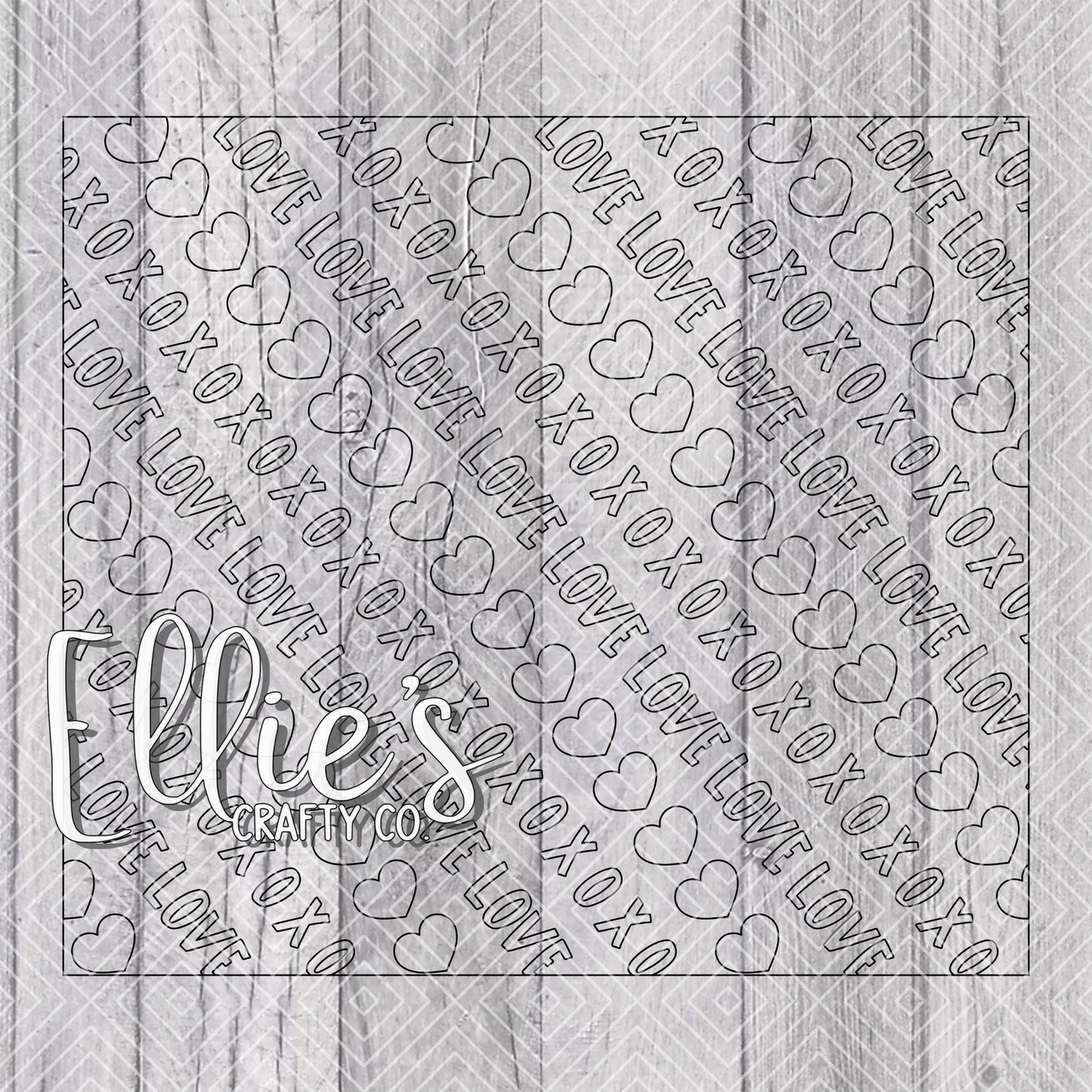 In Love Valentines Template for Straight Tumblers