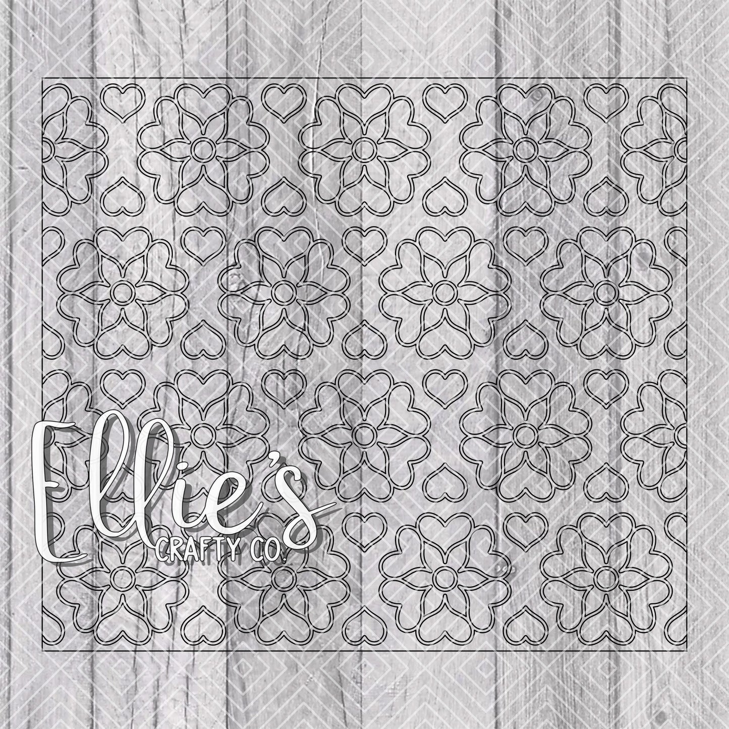 Love Bouquet Valentines Template for Straight Tumblers
