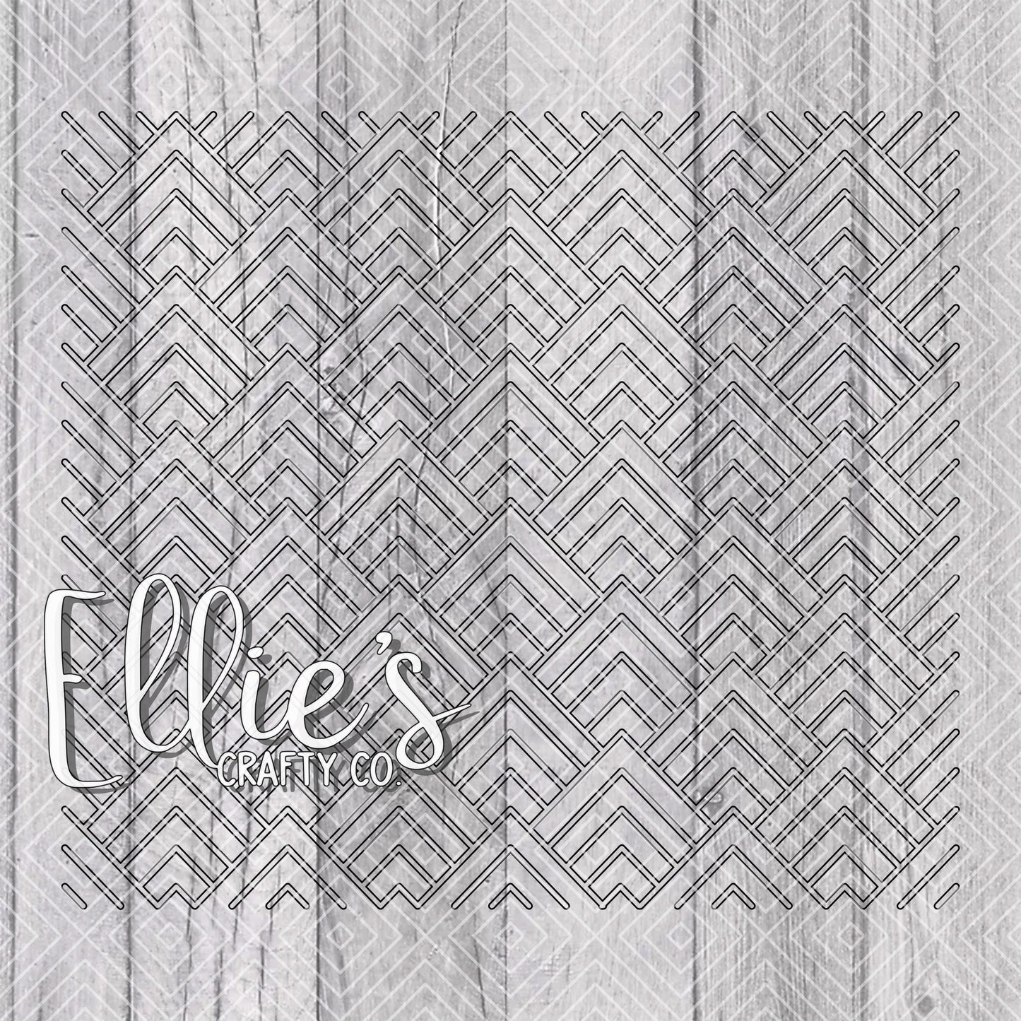 Art Deco Mountain Peaks Template for Straight Tumblers