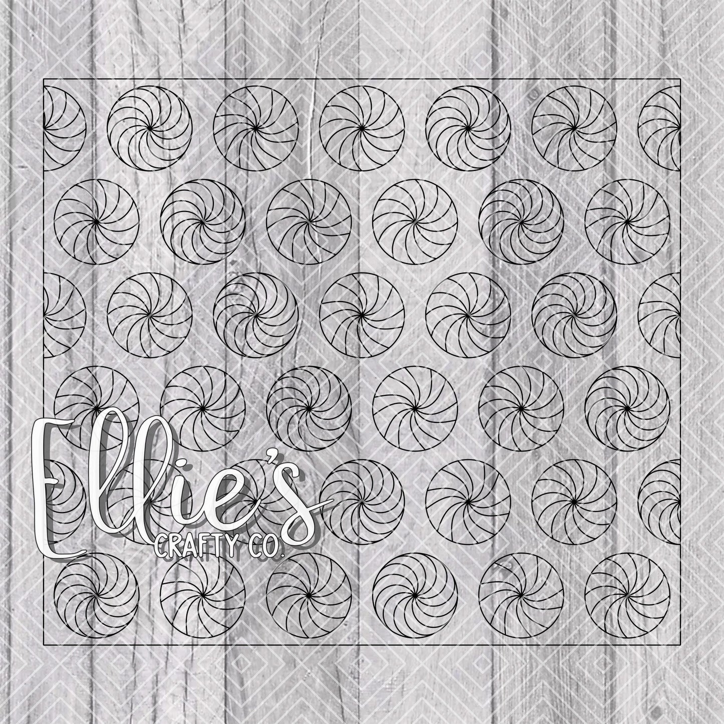 Christmas Peppermint Candies Template for Straight Tumblers