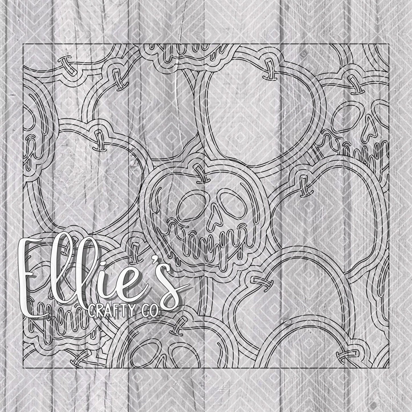 Poison Apple Burst Template for Straight Tumblers