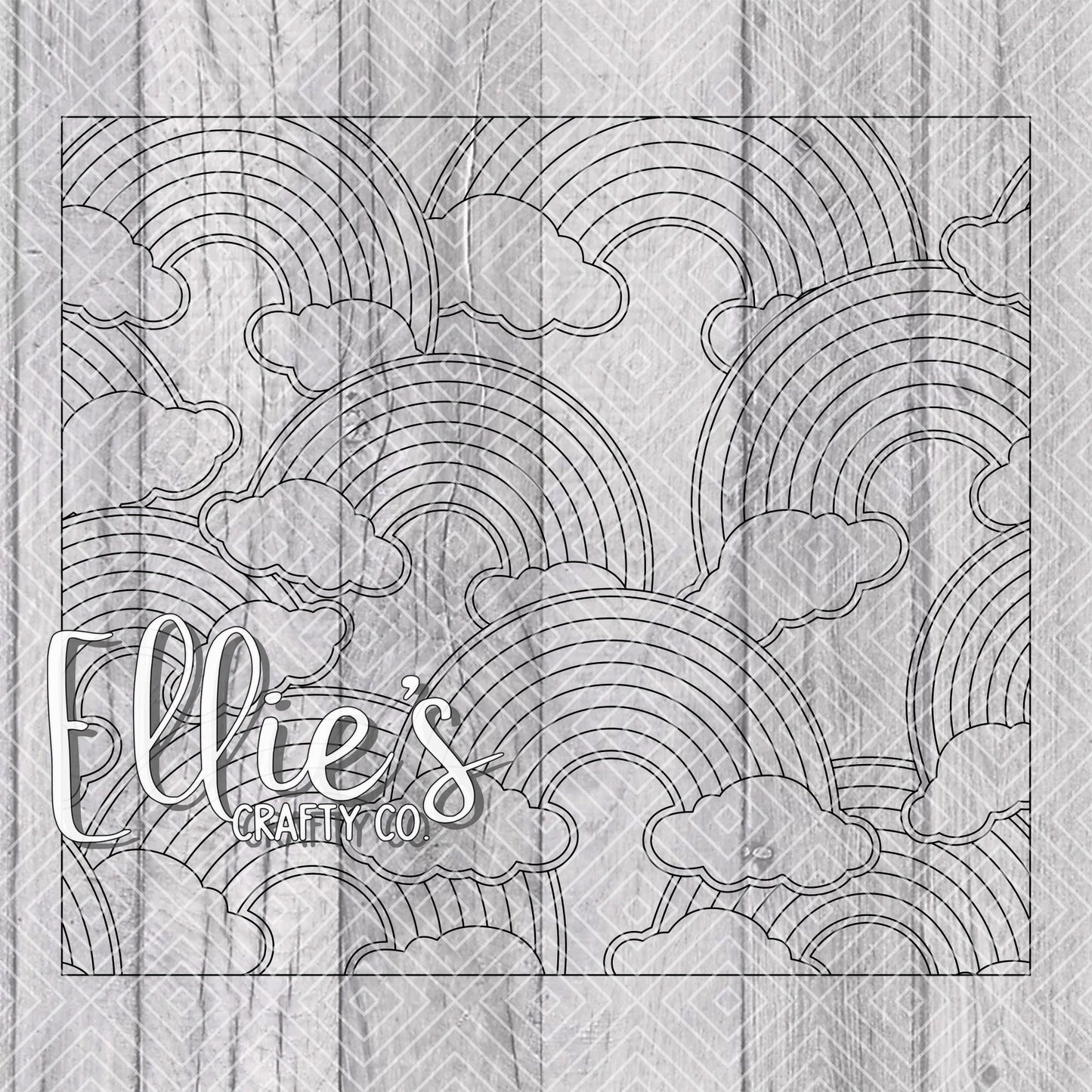 Rainbow Burst Template for Straight Tumblers