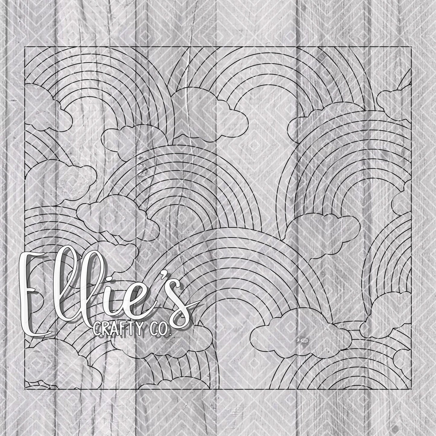 Rainbow Burst Template for Straight Tumblers