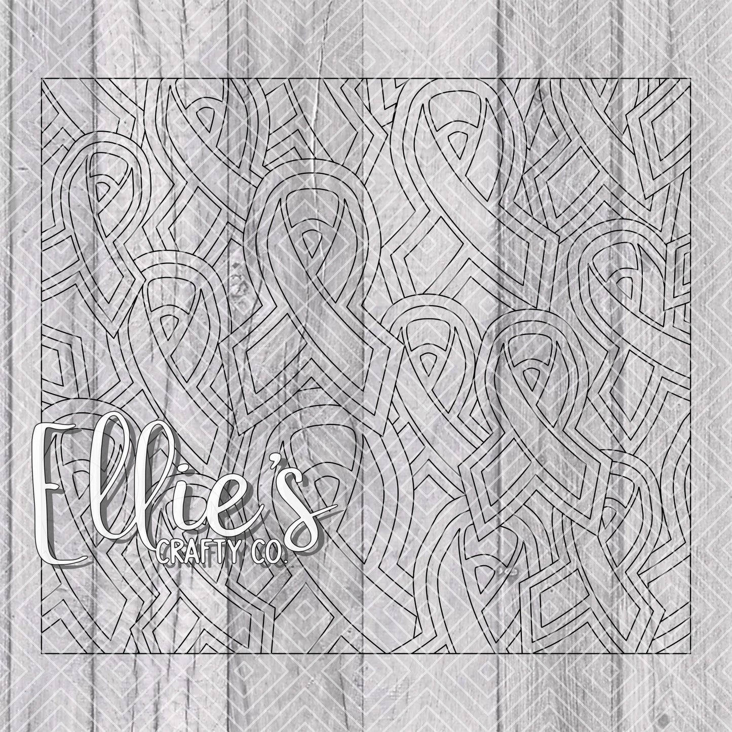 Awareness Ribbon Burst Tumbler Template for Straight Tumblers