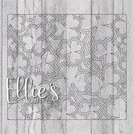 Shamrock Burst Template for Straight Tumblers