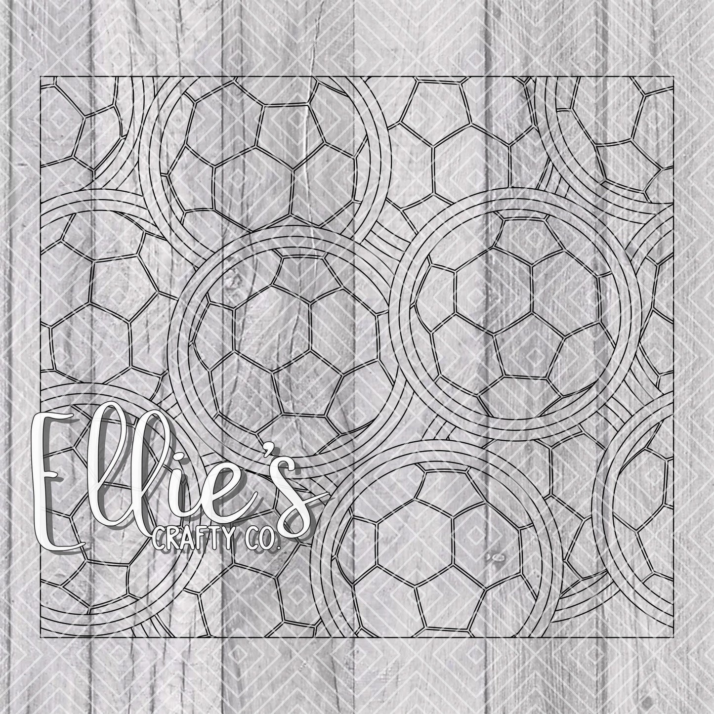 Soccer Burst Template for Straight Tumblers