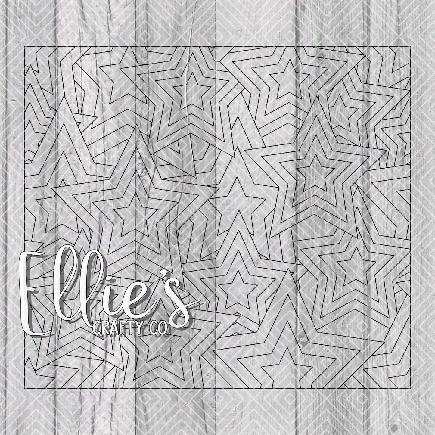 Star Burst Template for Straight Tumblers