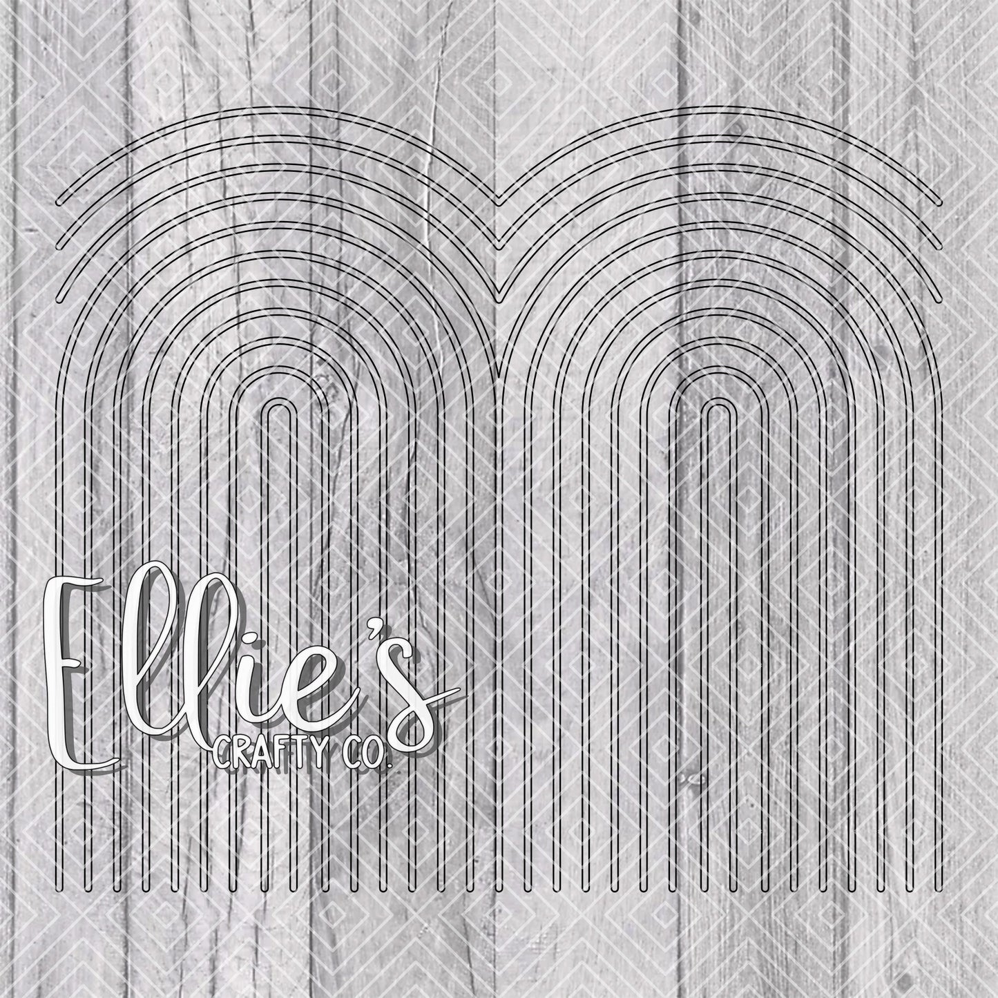 Tall Rainbow Seamless Template for Straight Tumblers