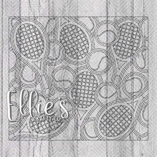 Tennis Burst Template for Straight Tumblers