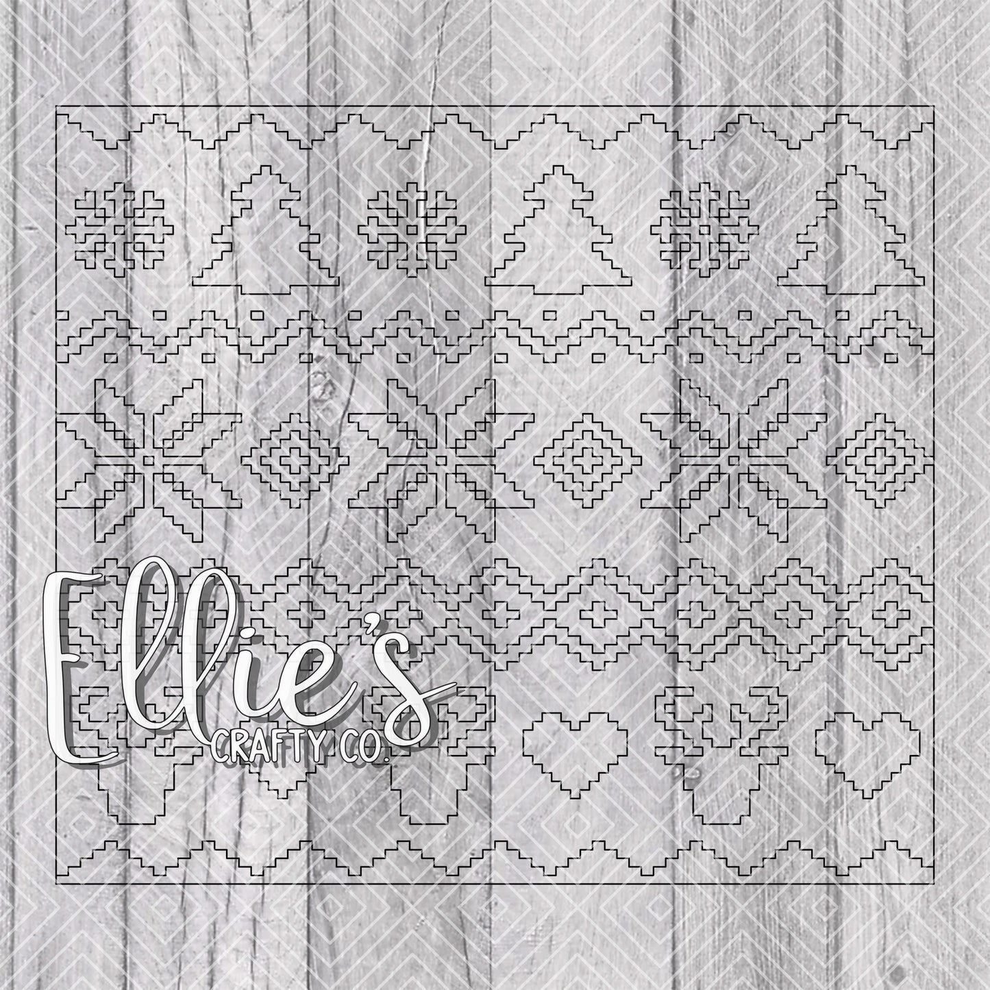 Christmas Ugly Sweater Template for Straight Tumblers