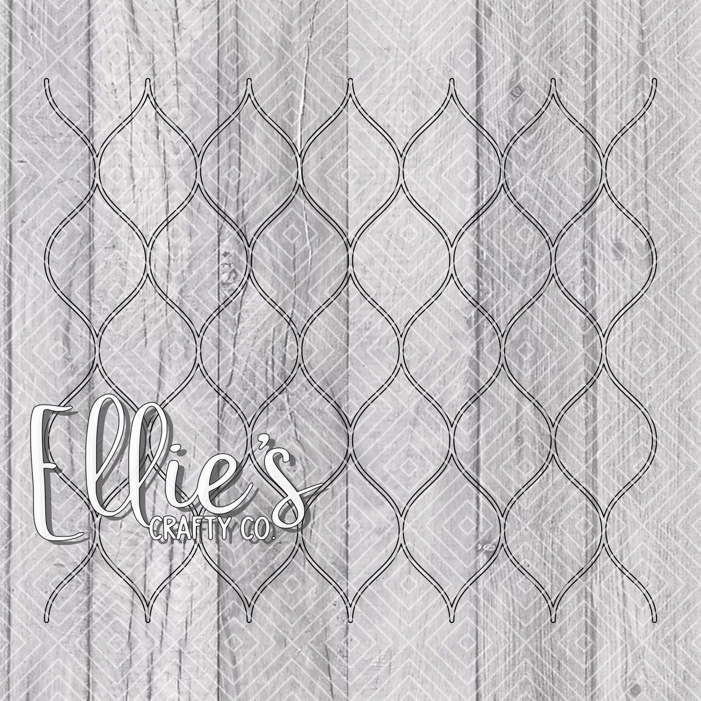 Wavy Argyle Template for Straight Tumblers