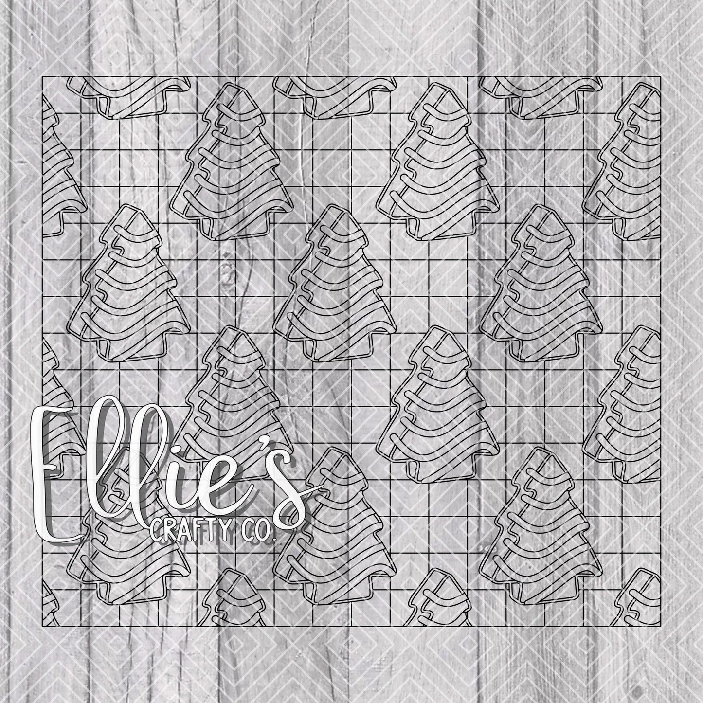 Christmas Cakes Burst Template for Straight Tumblers