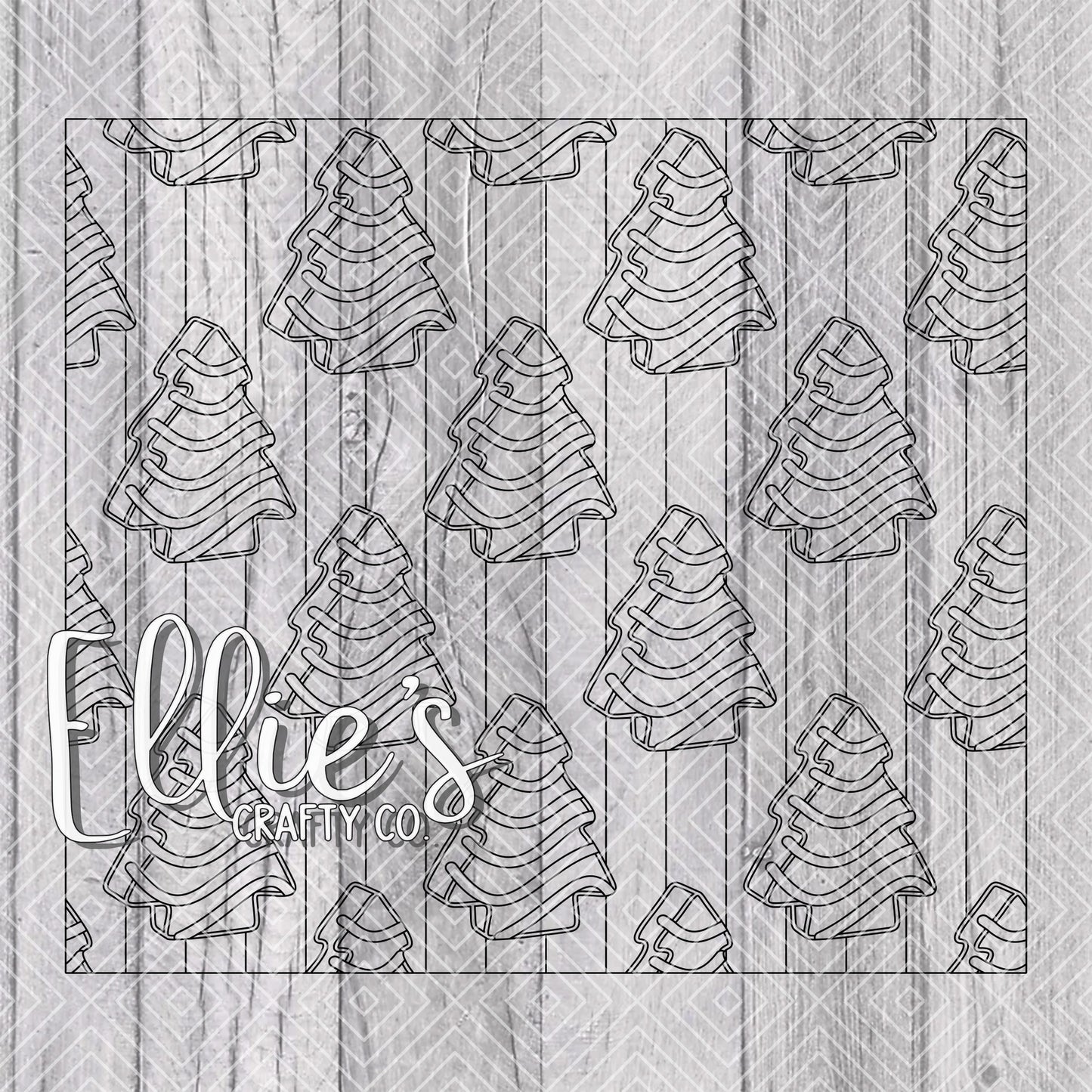 Christmas Cakes Burst Template for Straight Tumblers