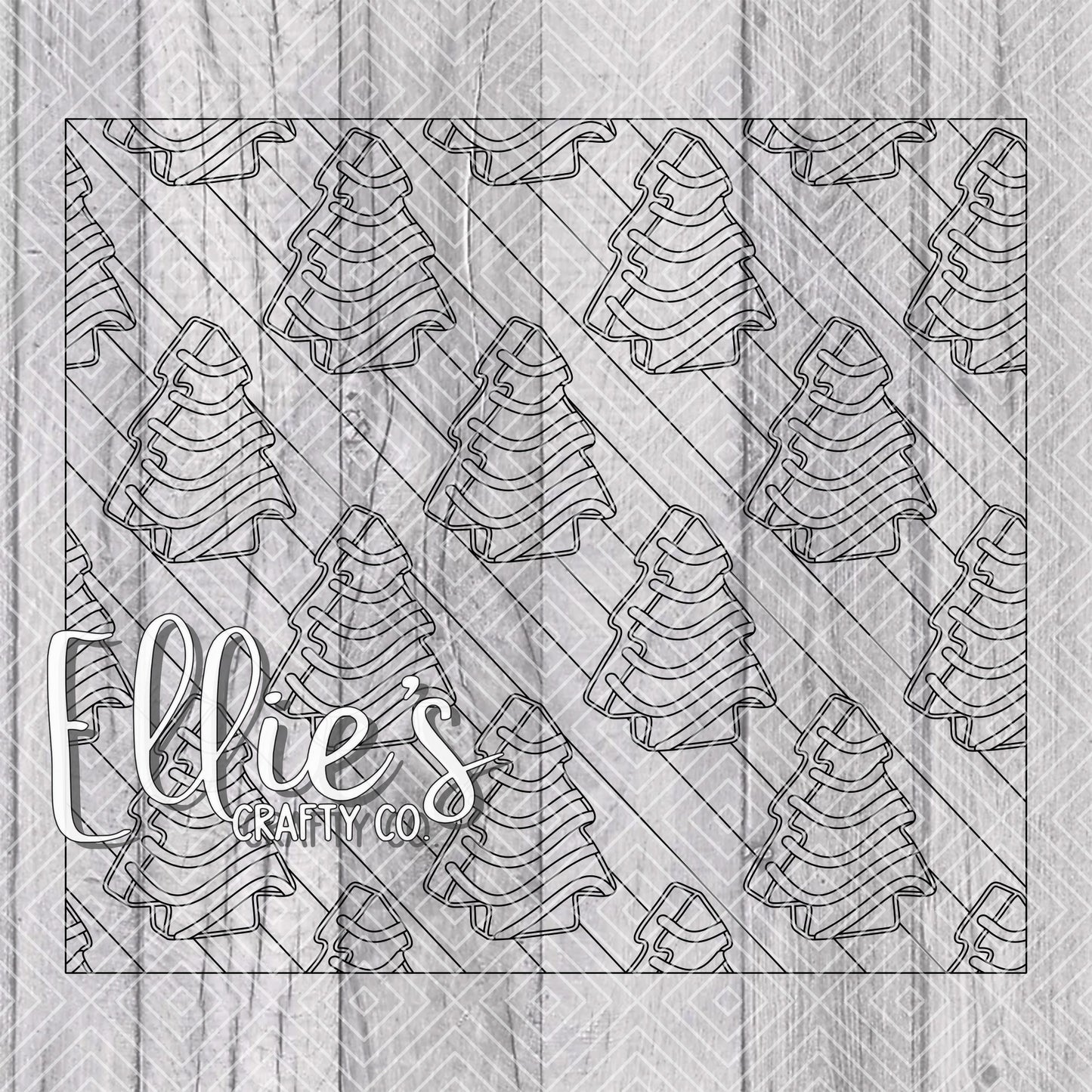 Christmas Cakes Burst Template for Straight Tumblers