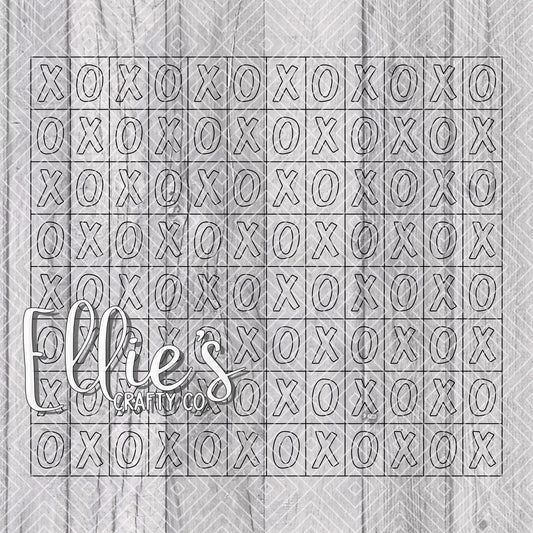 Hugs and Kisses XOXO Valentines Template for Straight Tumblers