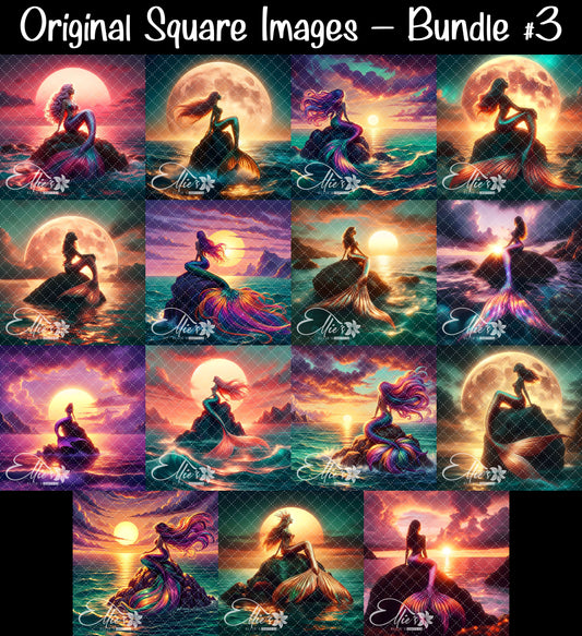 Mermaids Bundle #3 Original Square Size 15 Digital Images (Not Seamless)