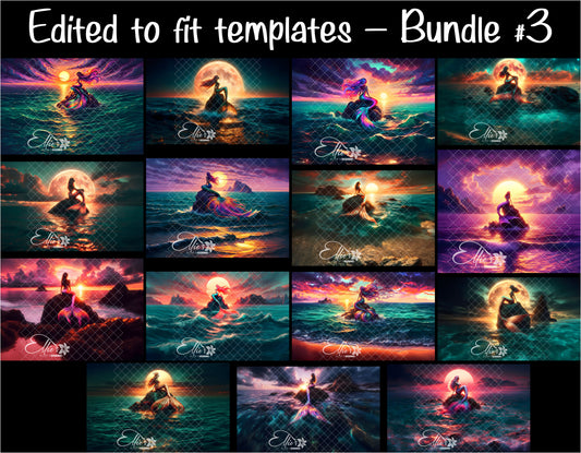 Mermaids Bundle #3 Modified Size 15 Digital Images (Not Seamless)