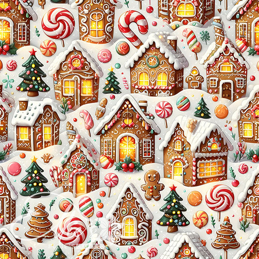 Gingerbread Christmas 15 Digital Images (Not Seamless)