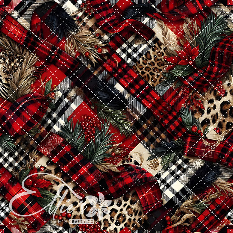 Leopard Christmas 18 Digital Images (Not Seamless)