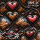 Tooled Leather Hearts - 25 Tiled Pattern Digital Images (Seamless)