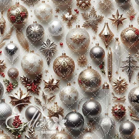 Christmas Ornaments 20 Digital Images (Not Seamless)