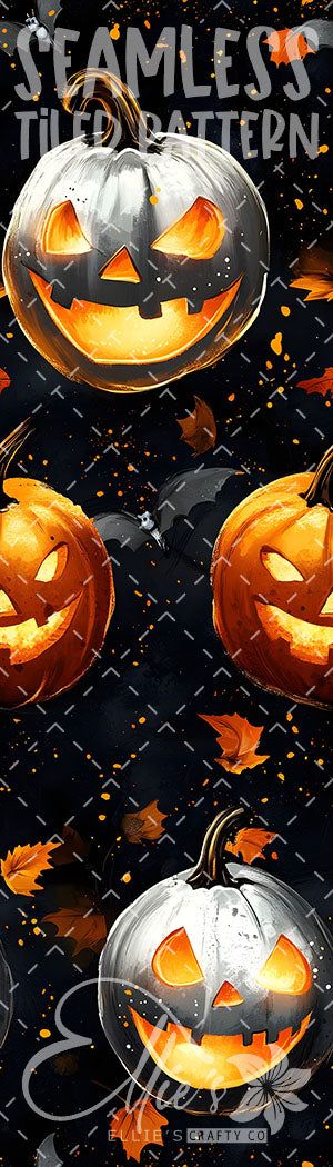 Fall Theme Halloween - 10 Tiled Pattern Digital Images (Seamless) - 11 Pen Wraps (Seamless)