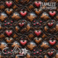 Tooled Leather Hearts - 25 Tiled Pattern Digital Images (Seamless)