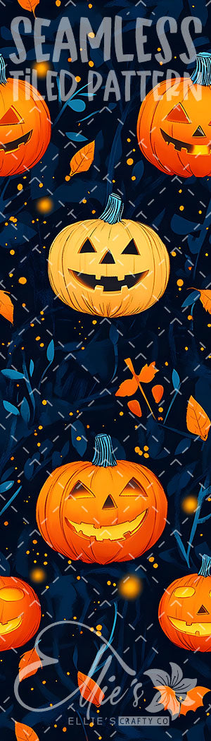 Fall Theme Halloween - 10 Tiled Pattern Digital Images (Seamless) - 11 Pen Wraps (Seamless)