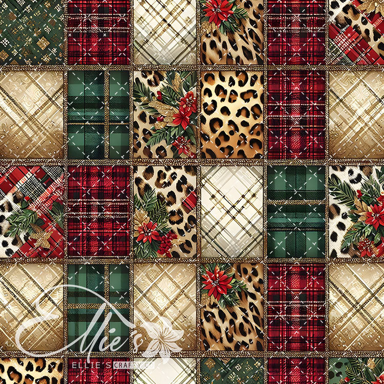 Leopard Christmas 18 Digital Images (Not Seamless)