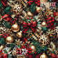 Leopard Christmas - 14 Tiled Pattern Digital Images (Seamless)